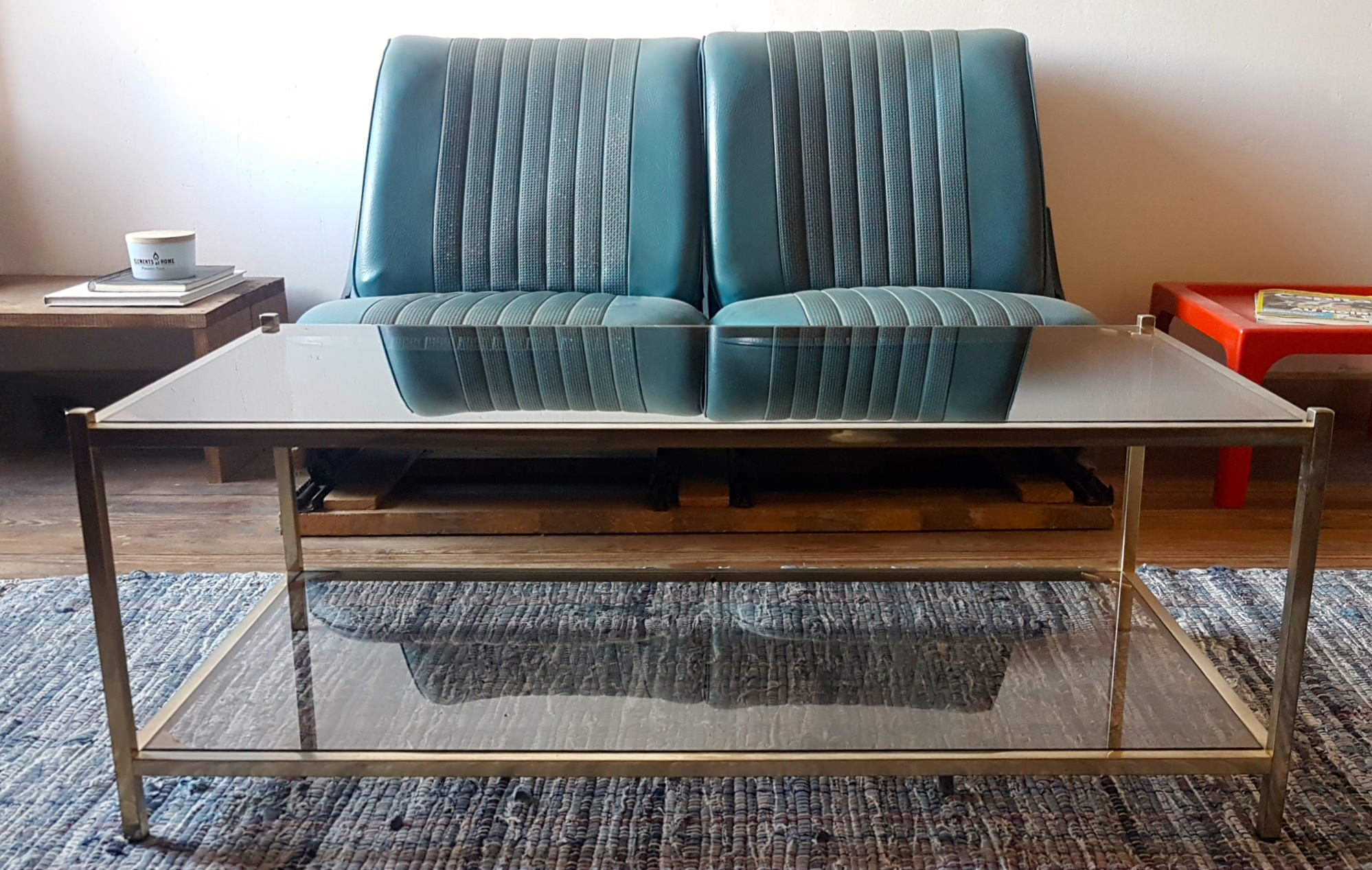 Table basse dorée