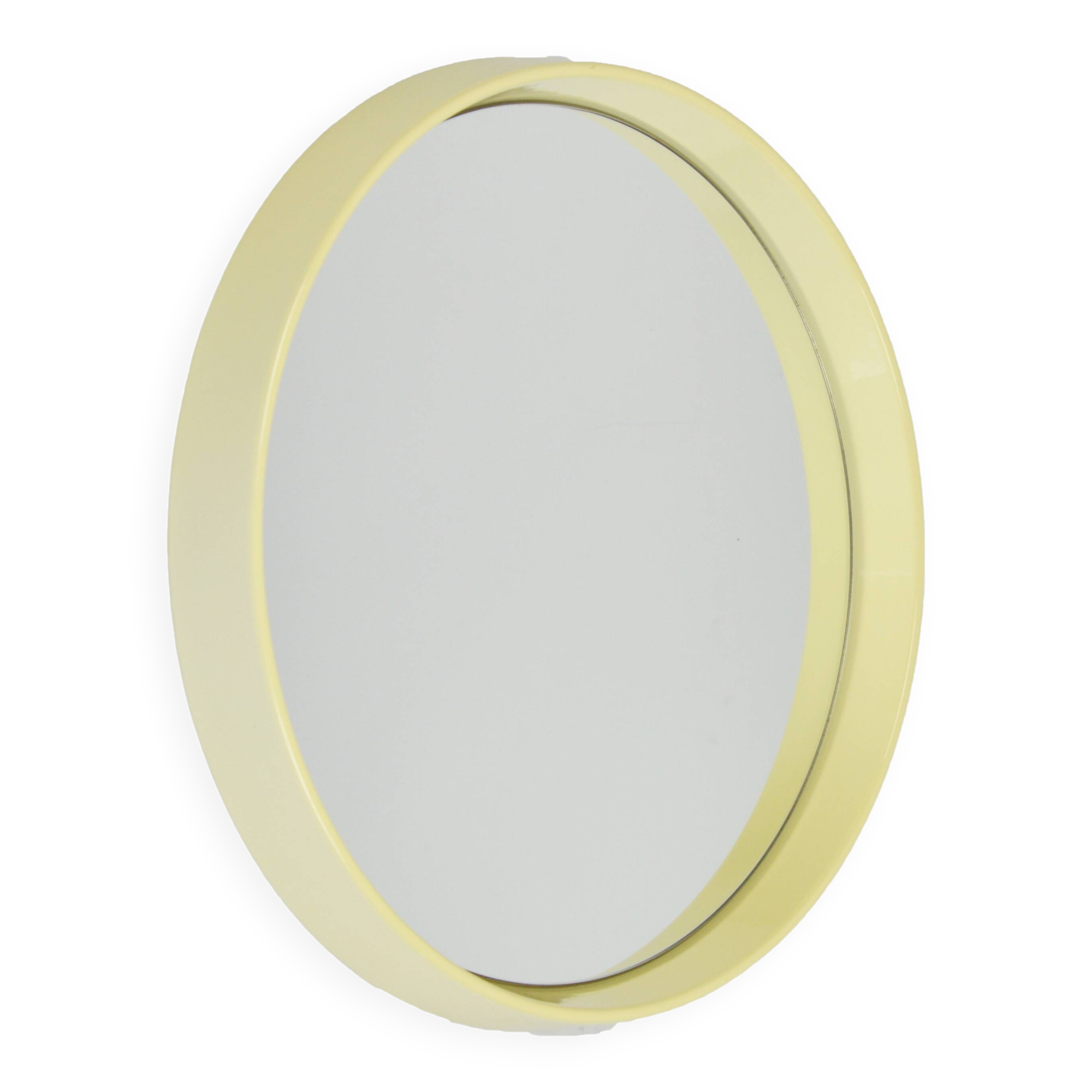 Round mirror in a deep frame, 1970s.