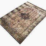 Tapis d'orient persan iran ghoum soie 142 x 205 cm
