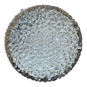 Applique murale ou plafonnier en verre Holophane hublot 1970 1980 seventies