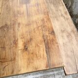 Oak farmhouse table and its two benches