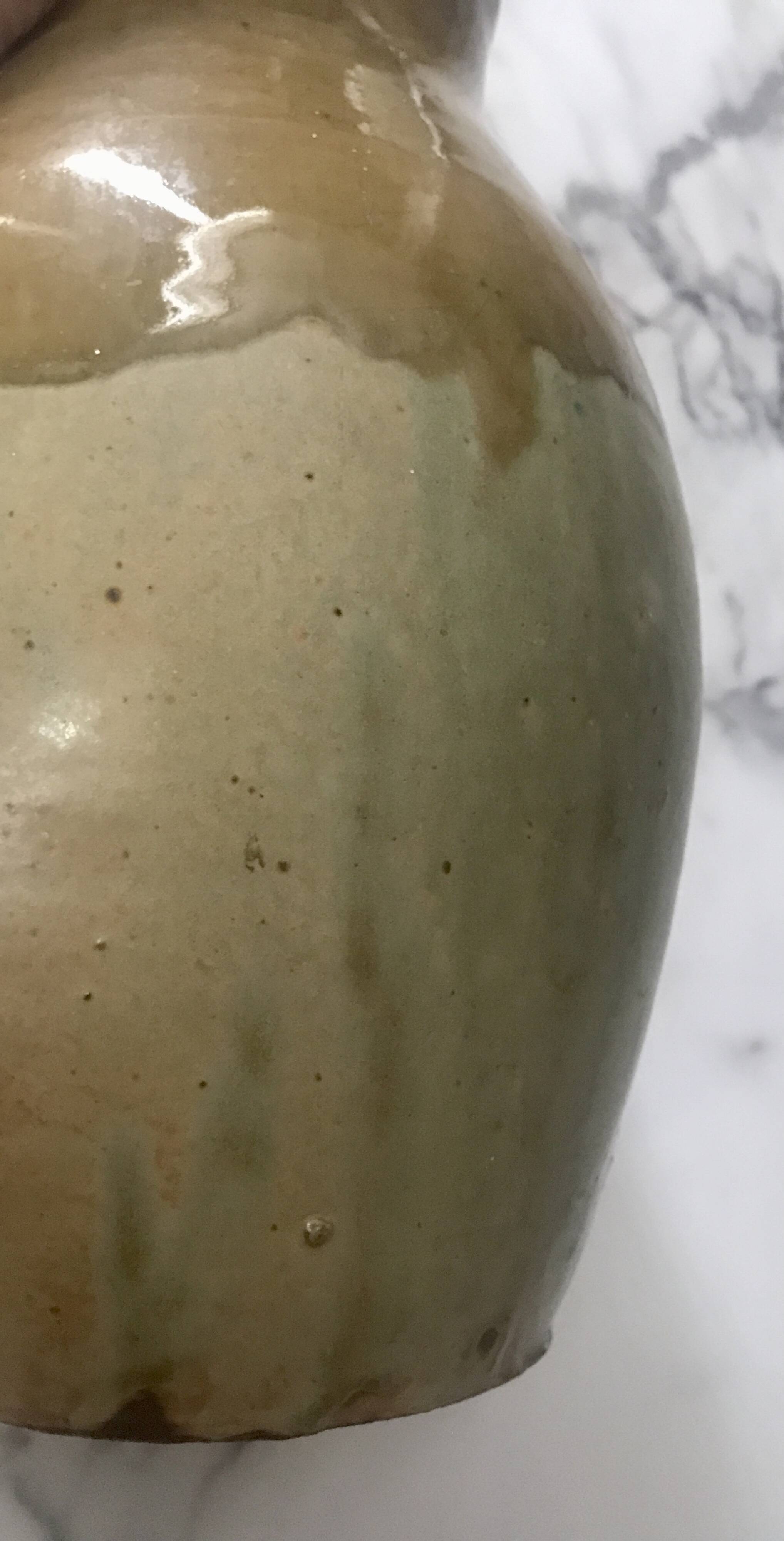 Ancient glazed terracotta vase