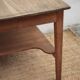 Antique oak kitchen table, office or work table, wooden furniture, decor, 19th century.