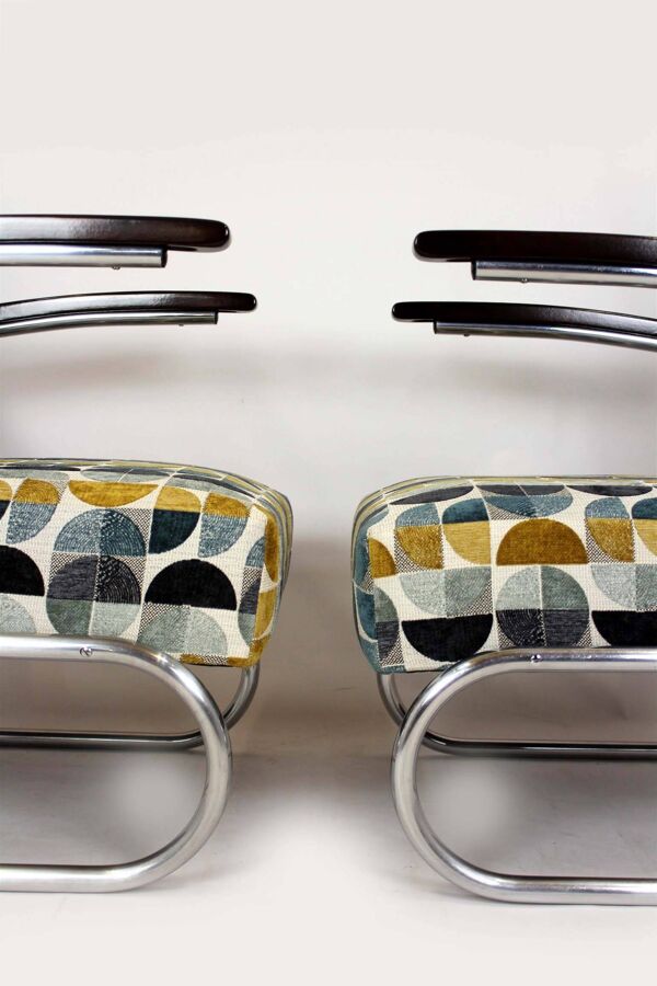 Chaises tubulaires Bauhaus restaurées par W. H. Gispen pour Mücke Melder, années 1930.