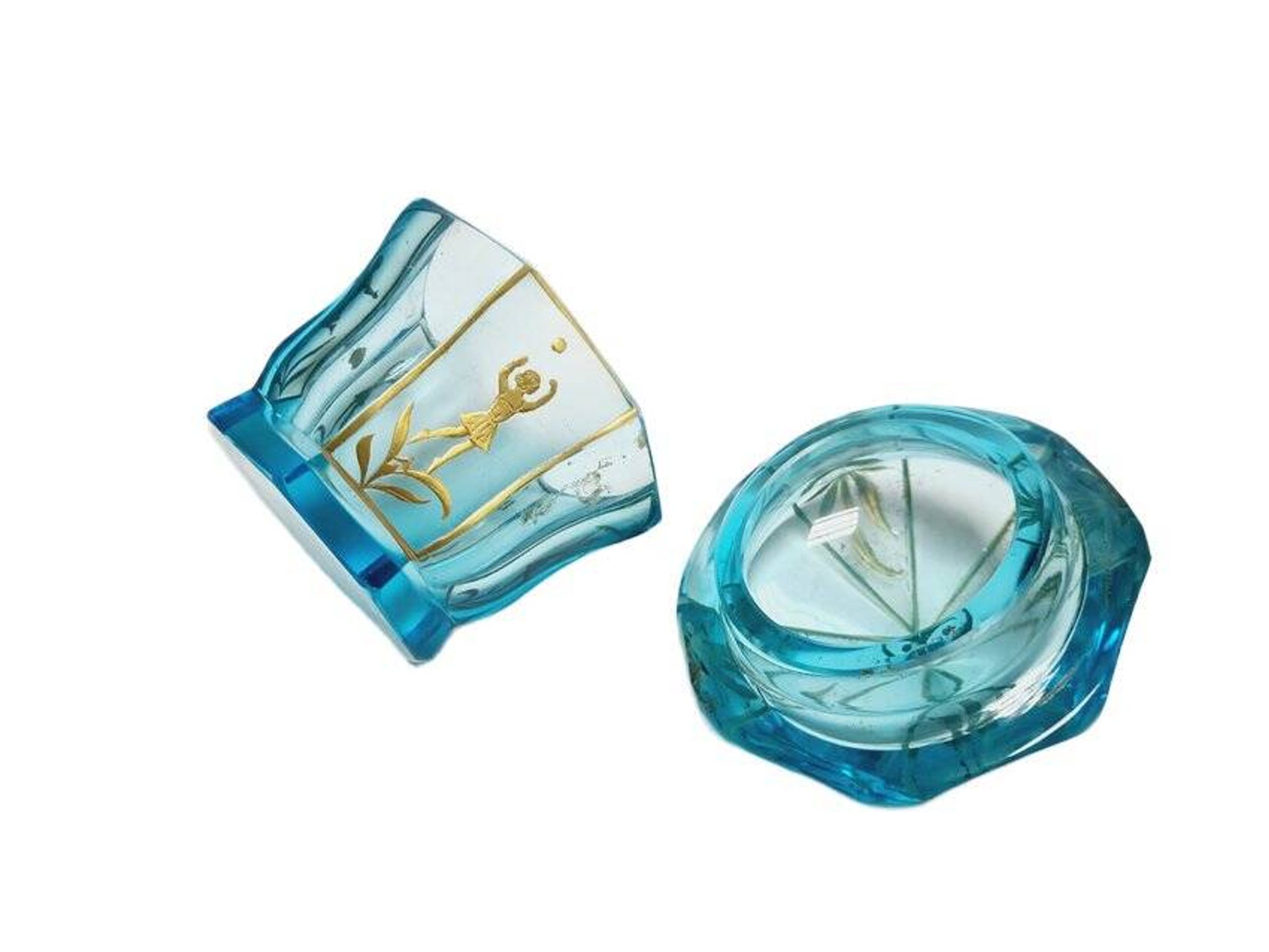 Biedermeier candy dish from Moser, Bohemia, 1890s