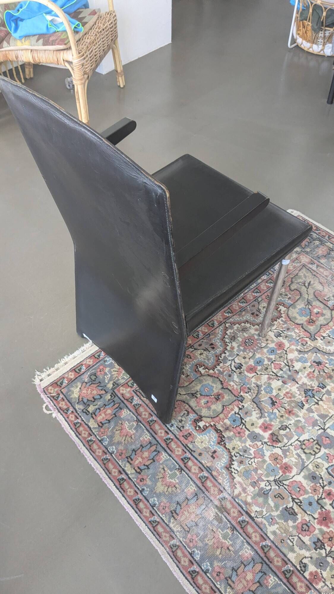 Armida armchair / chair by Zanotta, Andrea Branzi, black leather