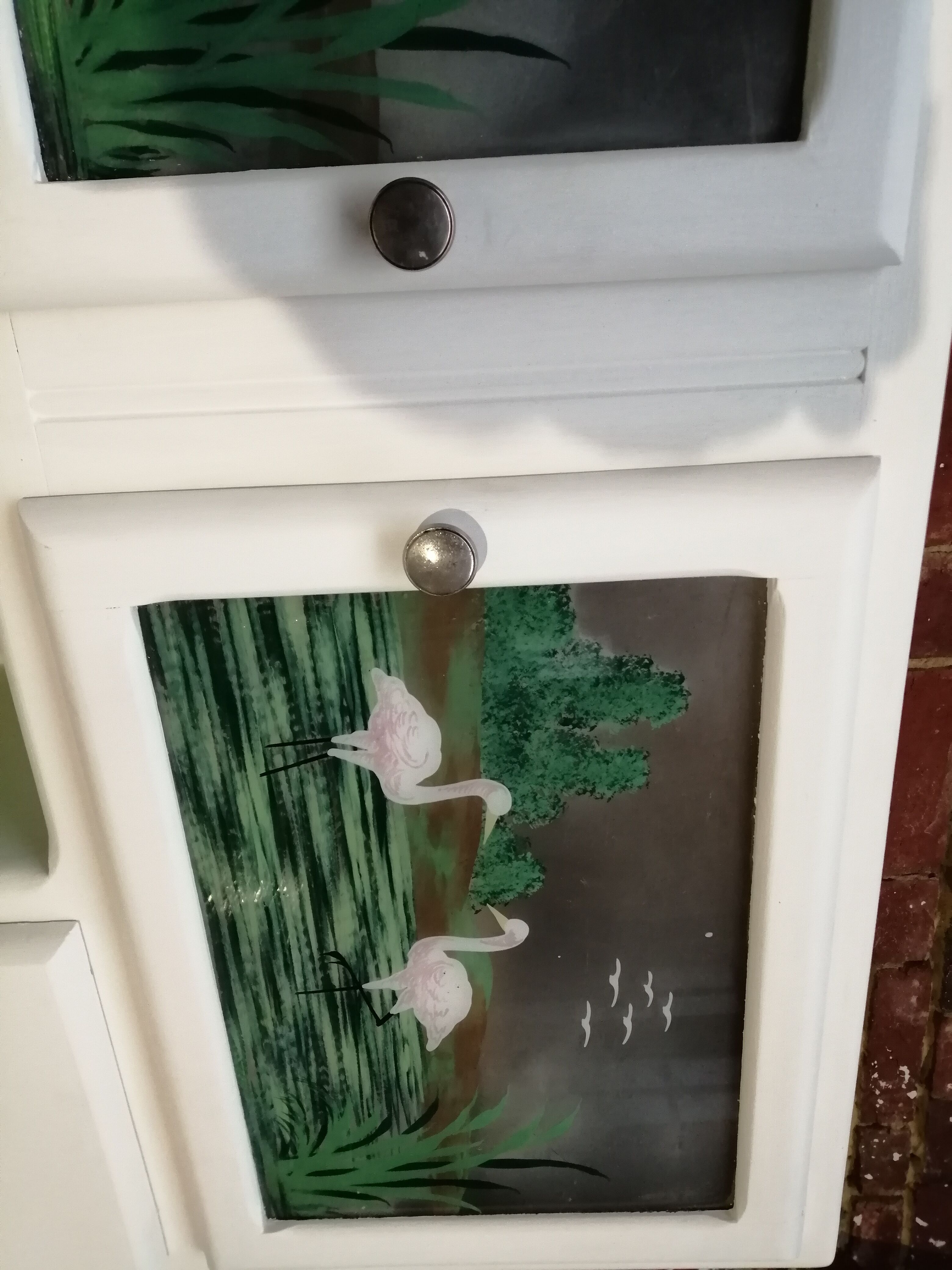 Buffet mado 50s white and brushed oak