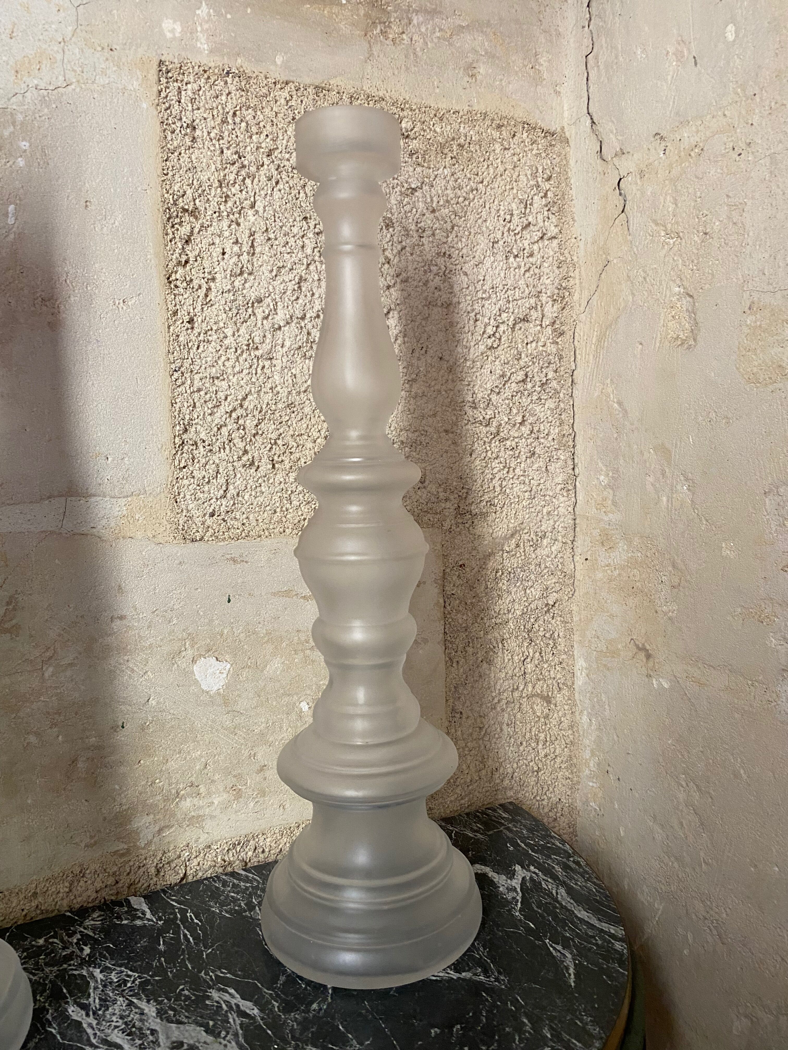 Pair of art deco candle holders