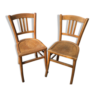 Paire de chaises bistrot vintage