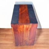 Vintage side table in solid Acacia