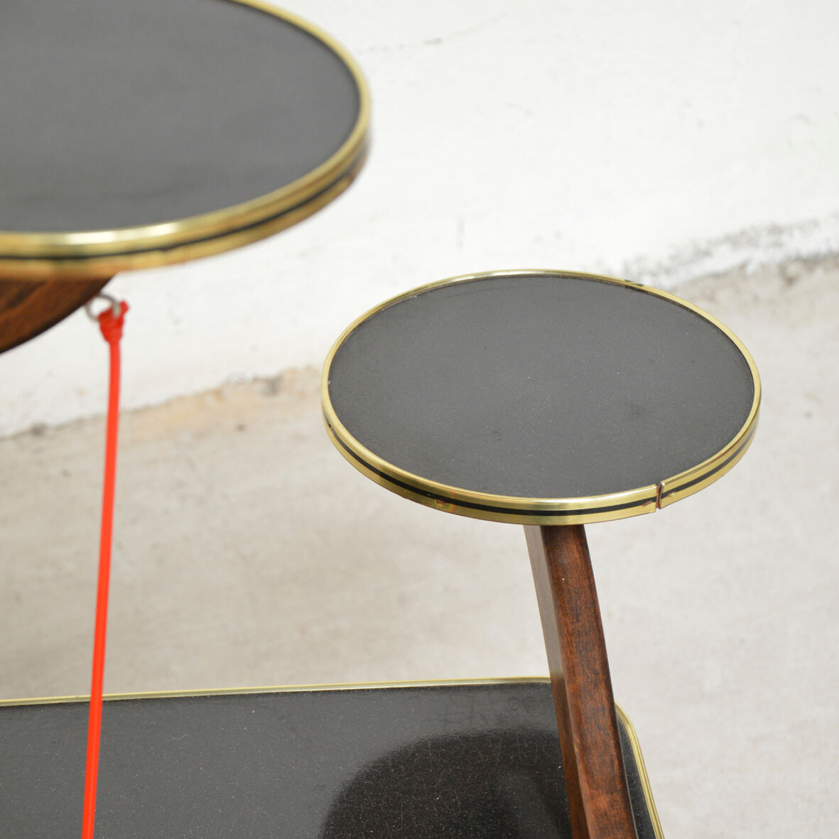 Black plant holder table, 1960