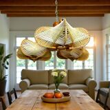 Rustic wooden chandelier