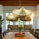 Chandelier en bois rustique