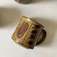 Set of 4 glazed ceramic coffee cups, circa 1970