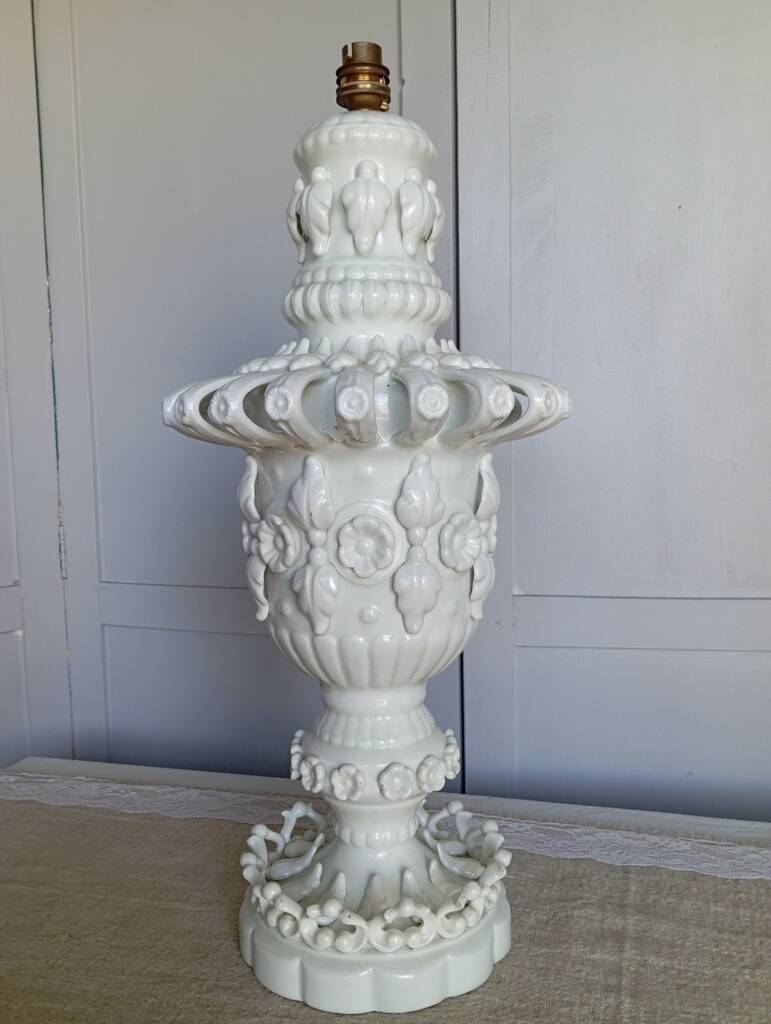 Ceramic lamp base from Manises