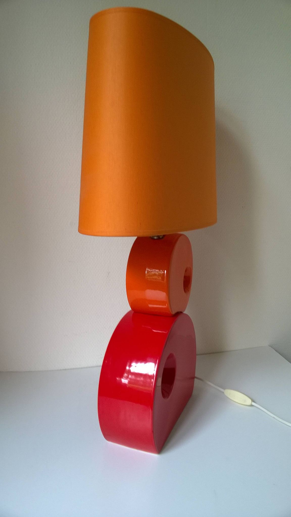 Lampe de table en céramique par Louis Drimmer, France 1980