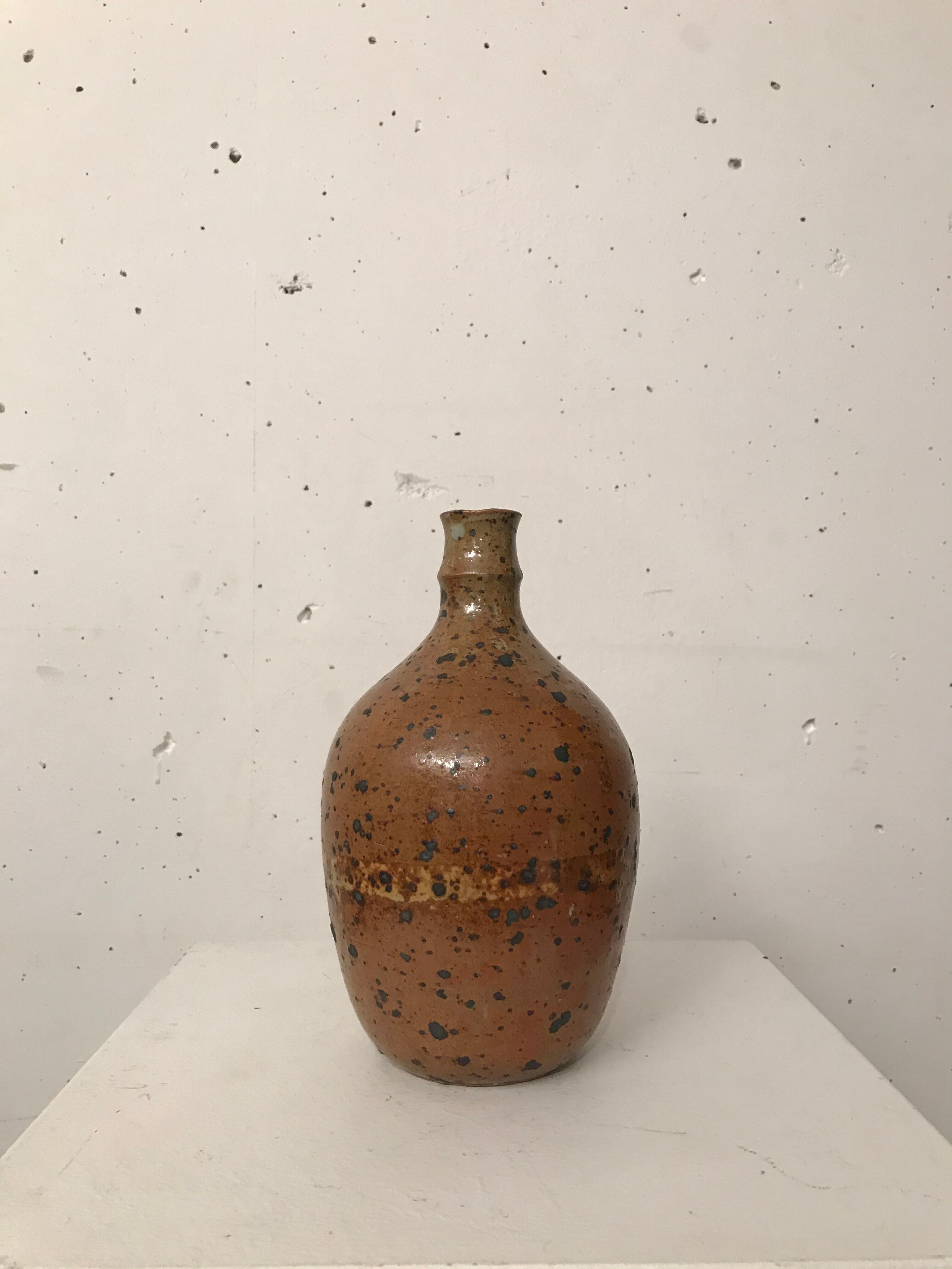 Vase "bottle" in pyrite sandstone, vassil ivanoff 1960
