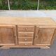 Enfilade Art Deco buffet by Charles Dudouyt, stripped in solid oak, 1930.