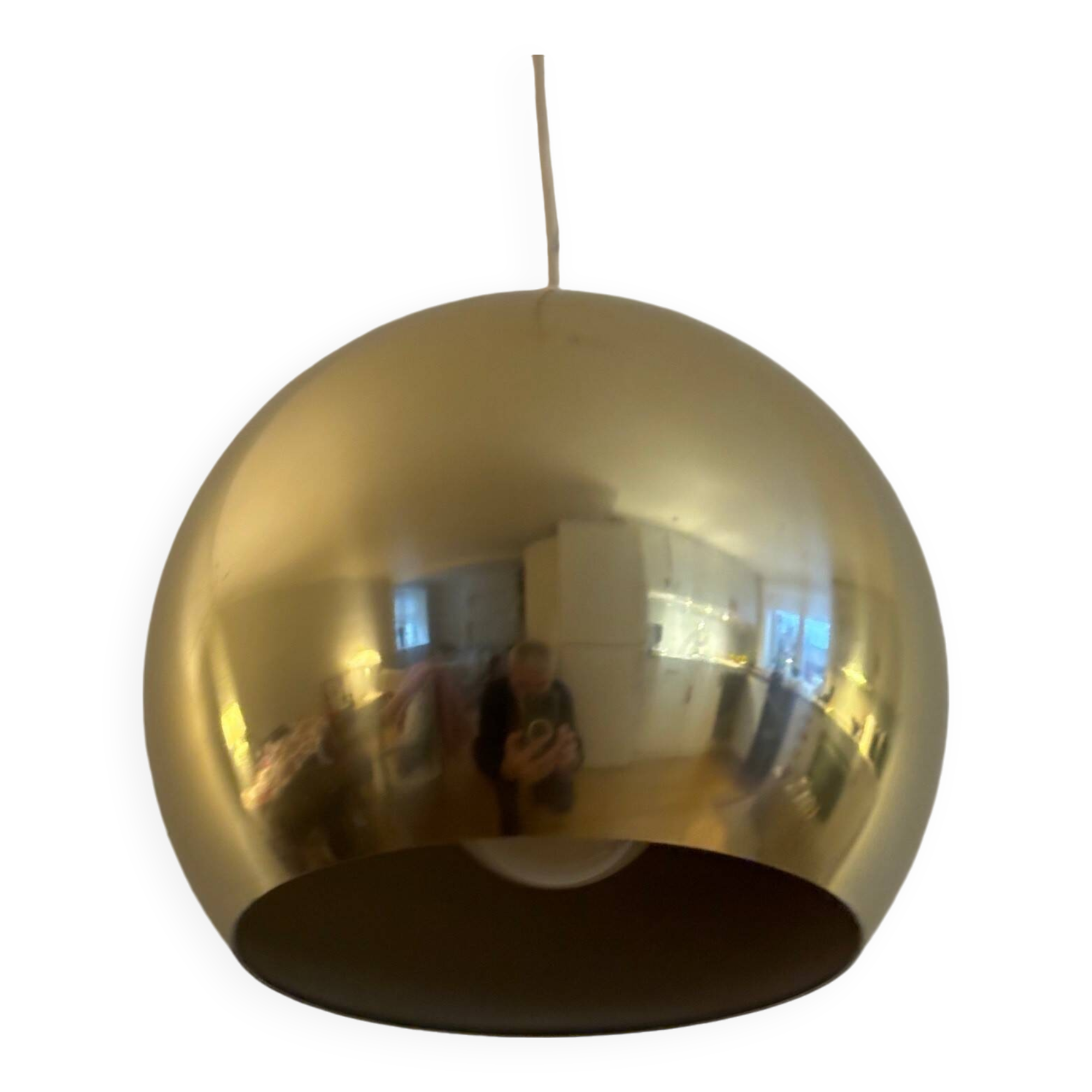 70s gold pendant light - Sweden