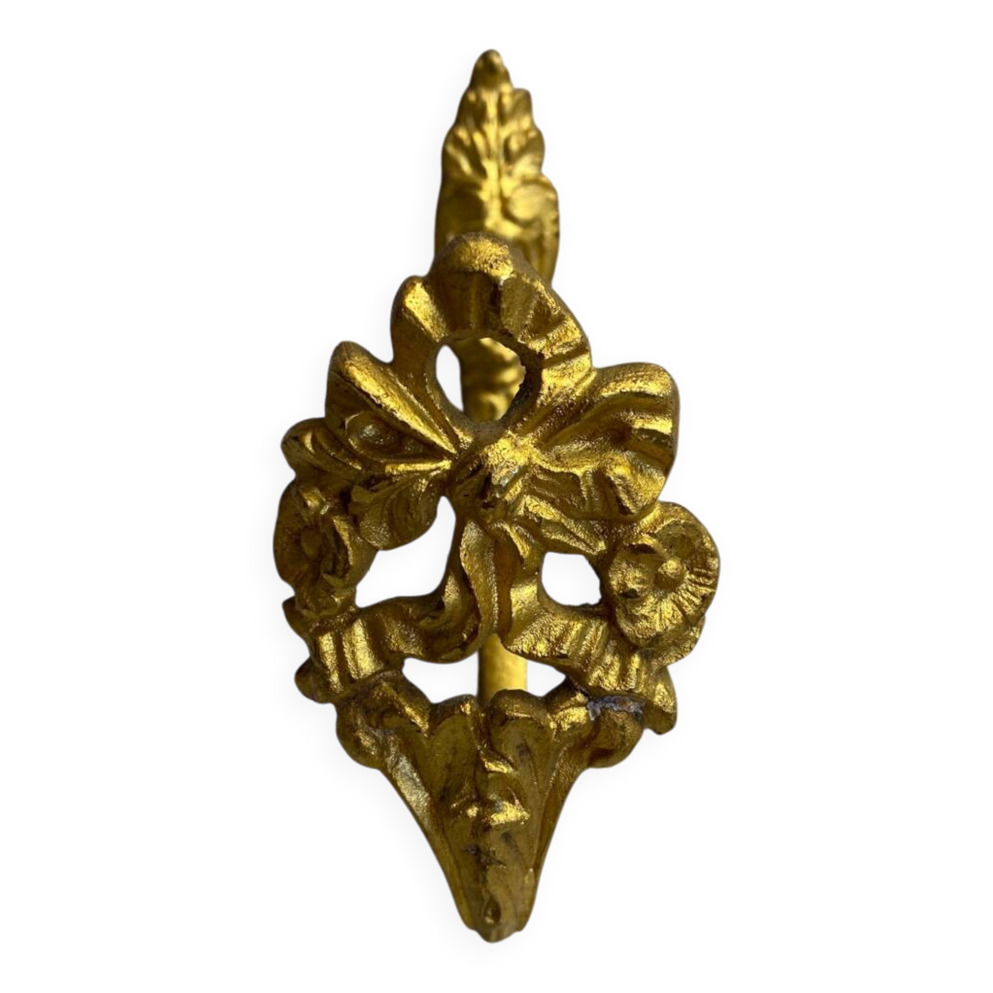 Patère en bronze doré