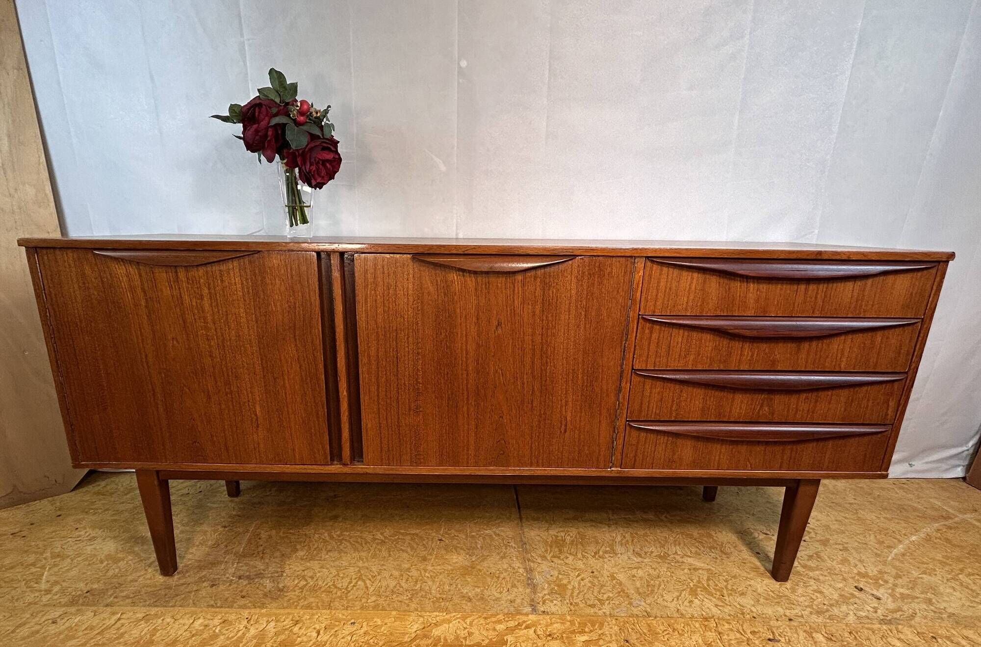 Mid-Century Retro Vintage Teak Sideboard by Portwood – 1960s British Crafts