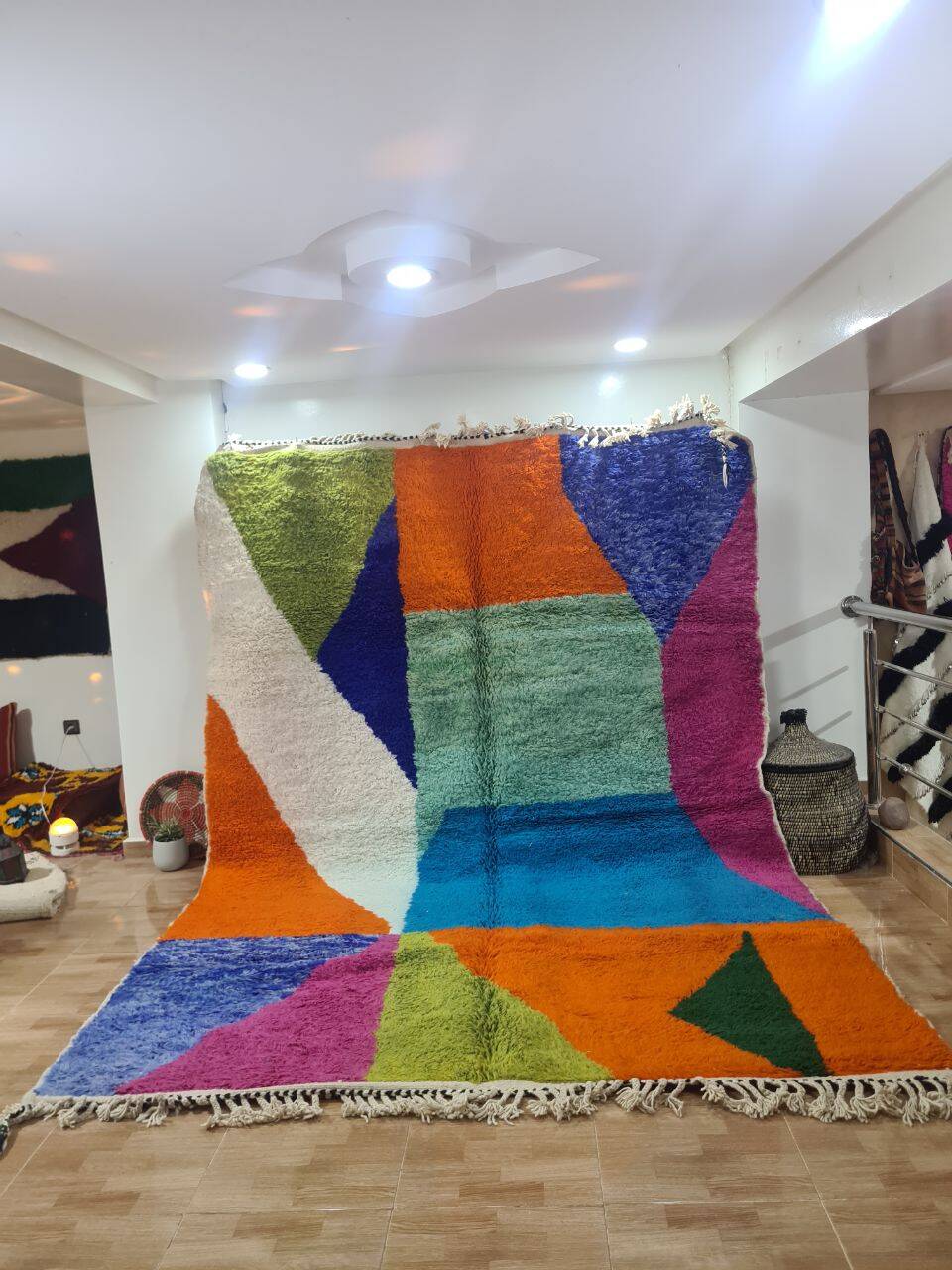 Handmade wool Berber rug 300X200 cm