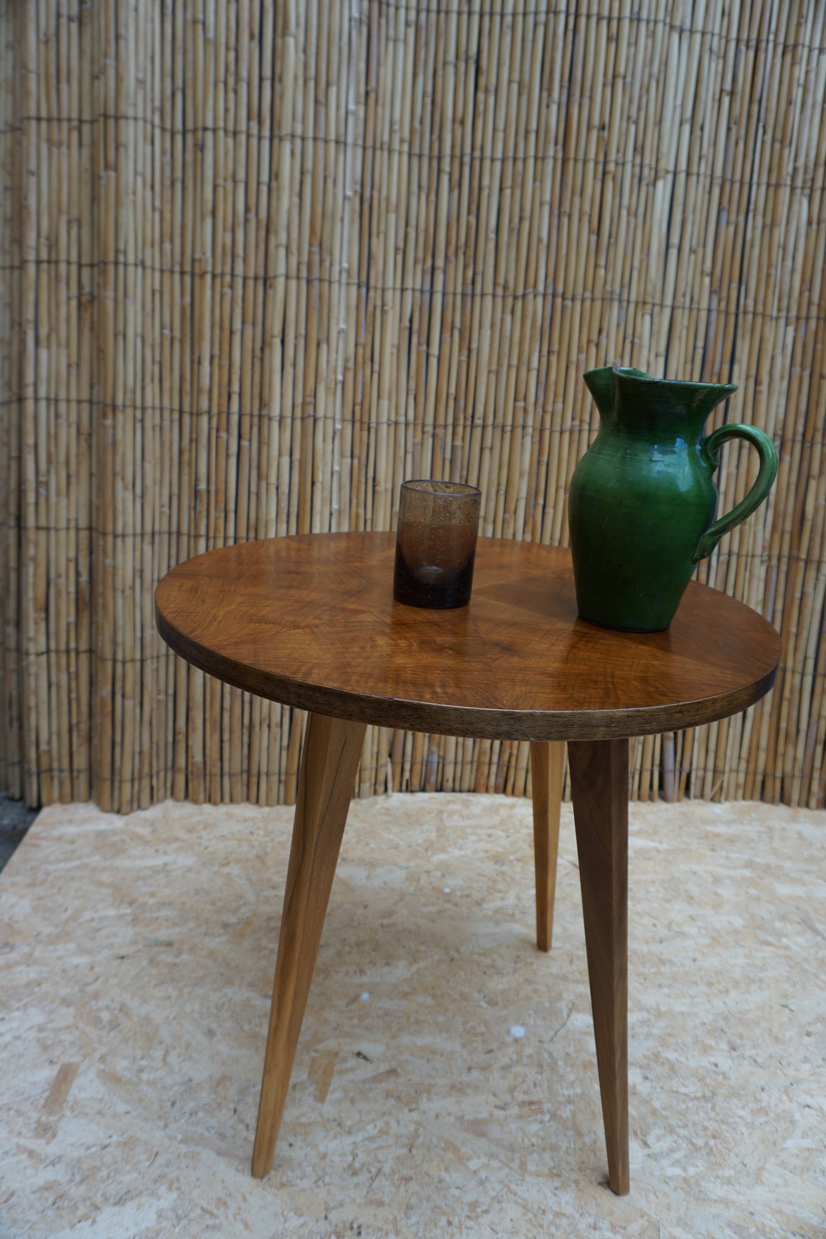 Art Deco walnut side table or coffee table.