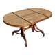 Table à manger vintage avec plateau en rotin par Mundus, années 1960