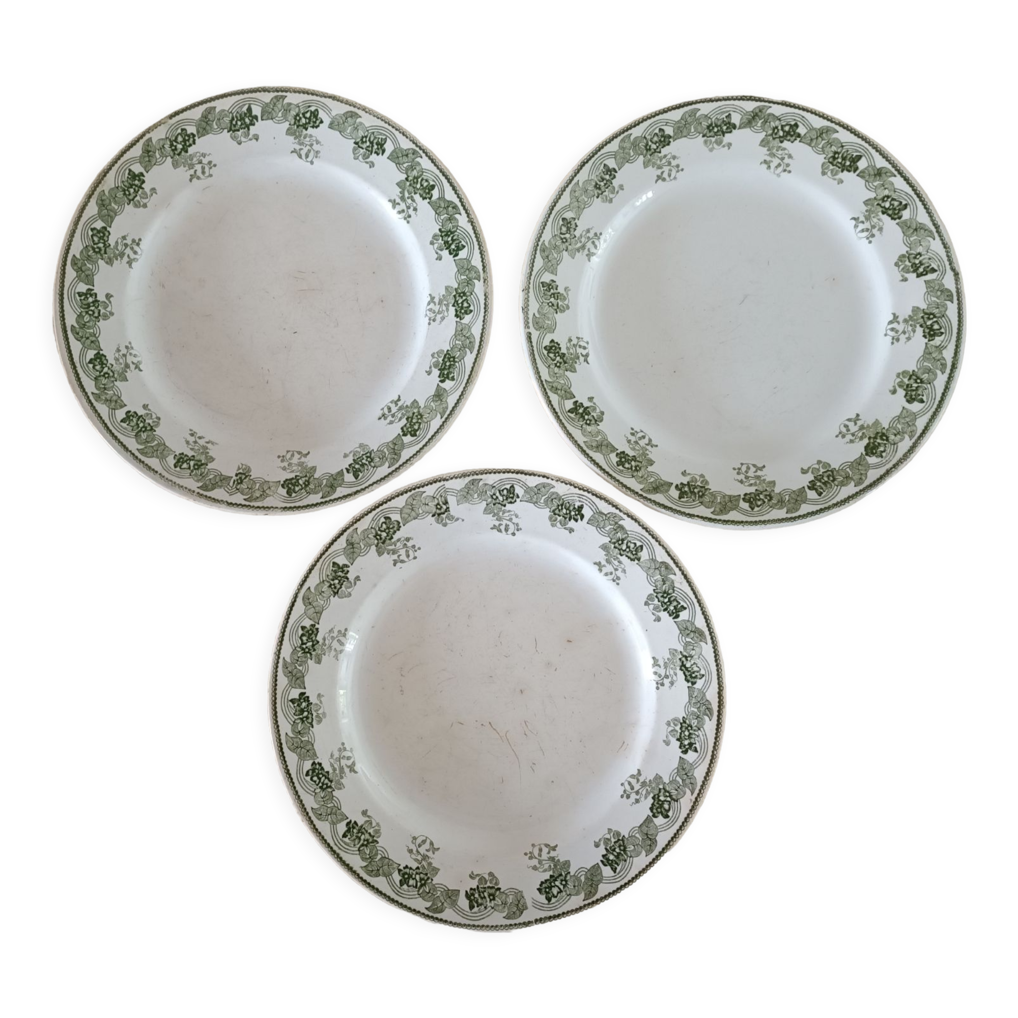 3 assiettes terre de fer Moulin des loups
