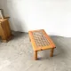 Scandinavian coffee table in solid pine and glass, 1970s