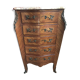 Chest in marquetry style Louis XV marble top