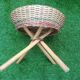 Summer Lounge 4 stools and coffee table Wicker of the 1960s