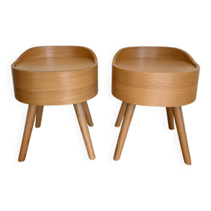 2 tables de chevet bois - clair