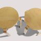 1990s IKEA Frosta Stools in the Style of Alvar Aalto, Gold Leaf Covered