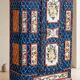 Antique hand-painted Baroque chest folk art cabinet dated solid wood Central Europe, 1865