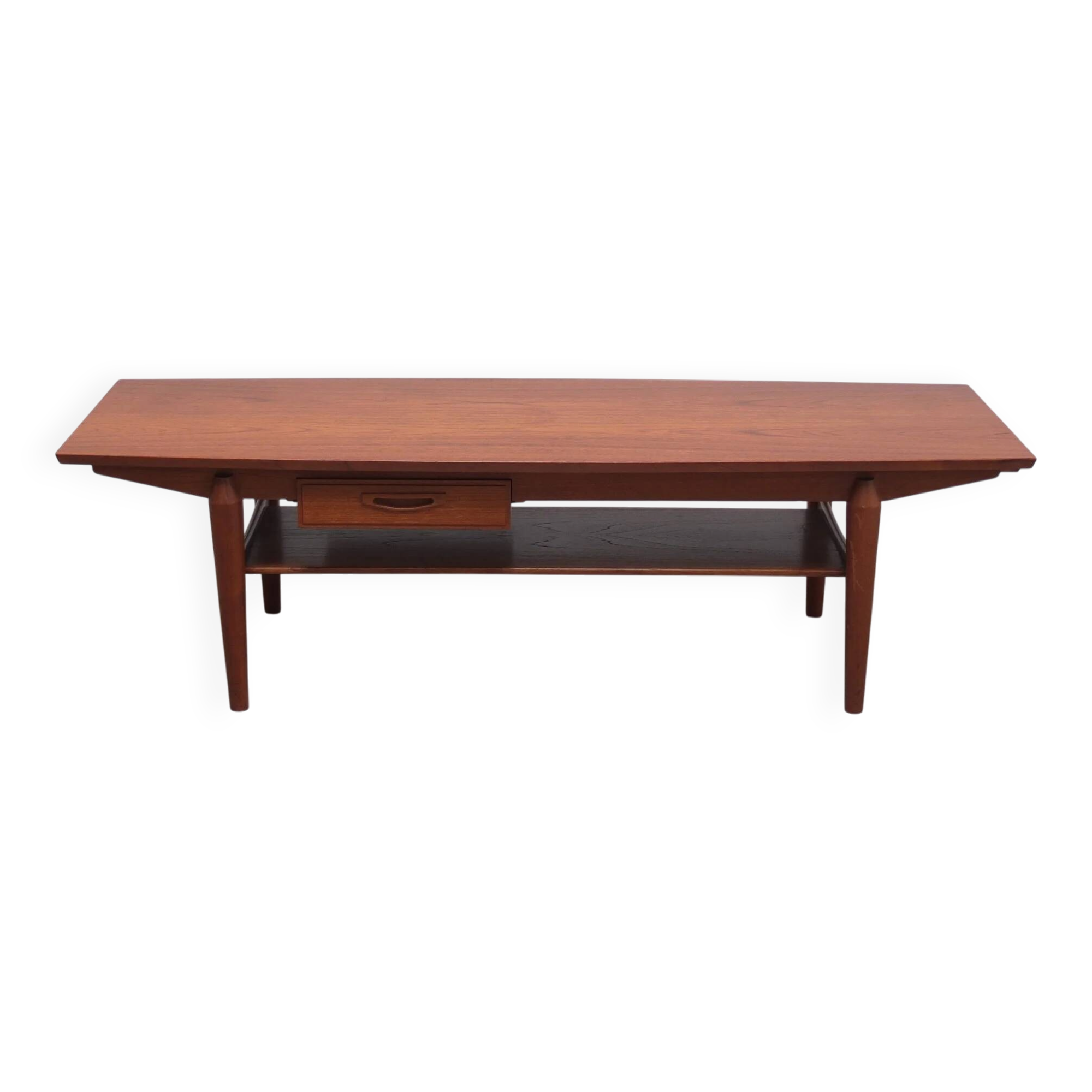 Large coffee table with magazine rack by O.M.F., 1960s