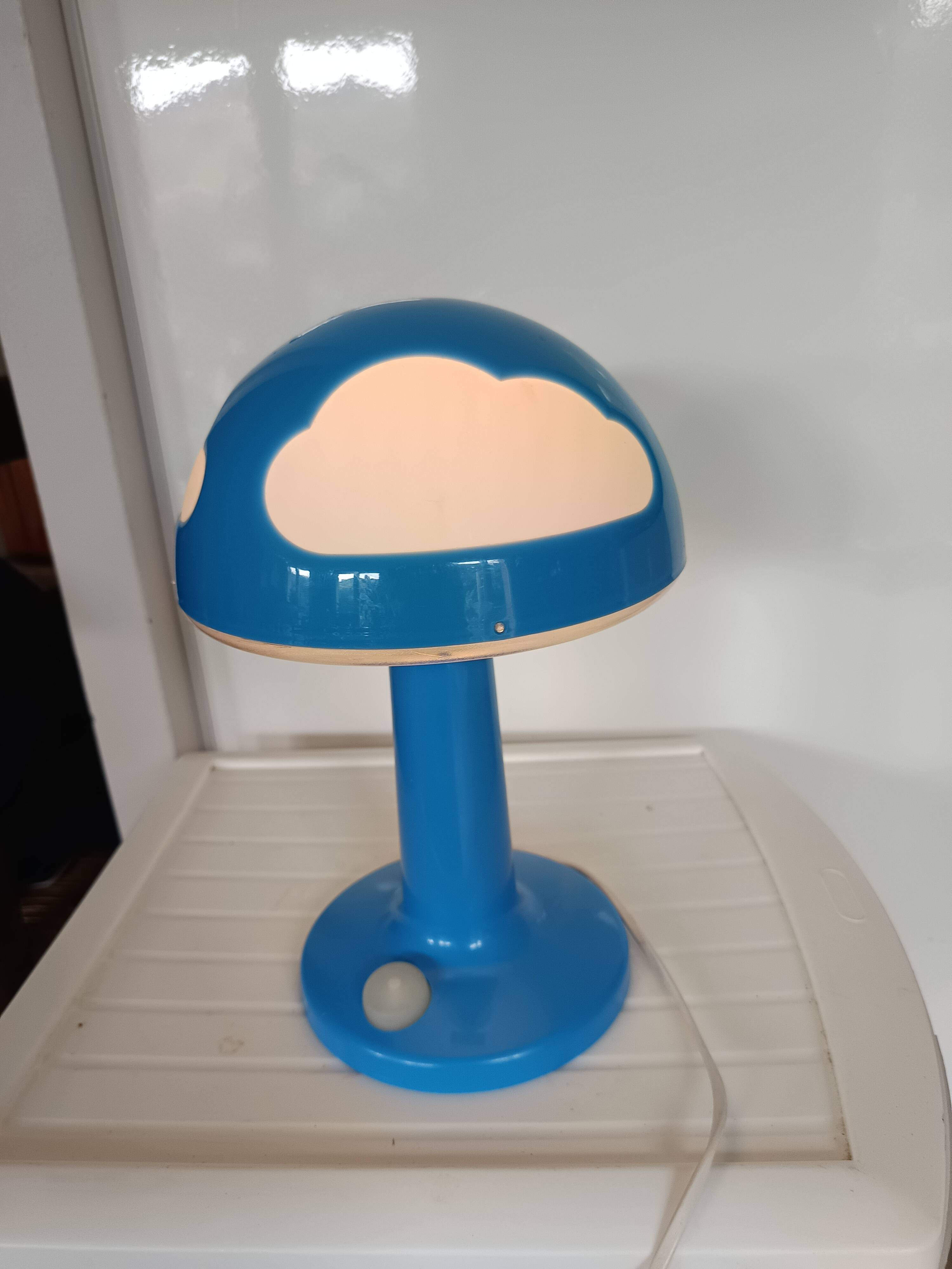 IKEA SKOJIG blue vintage lamp – Space Age design / 2000s