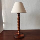 French lamp from the mid-20th century in twisted wood.