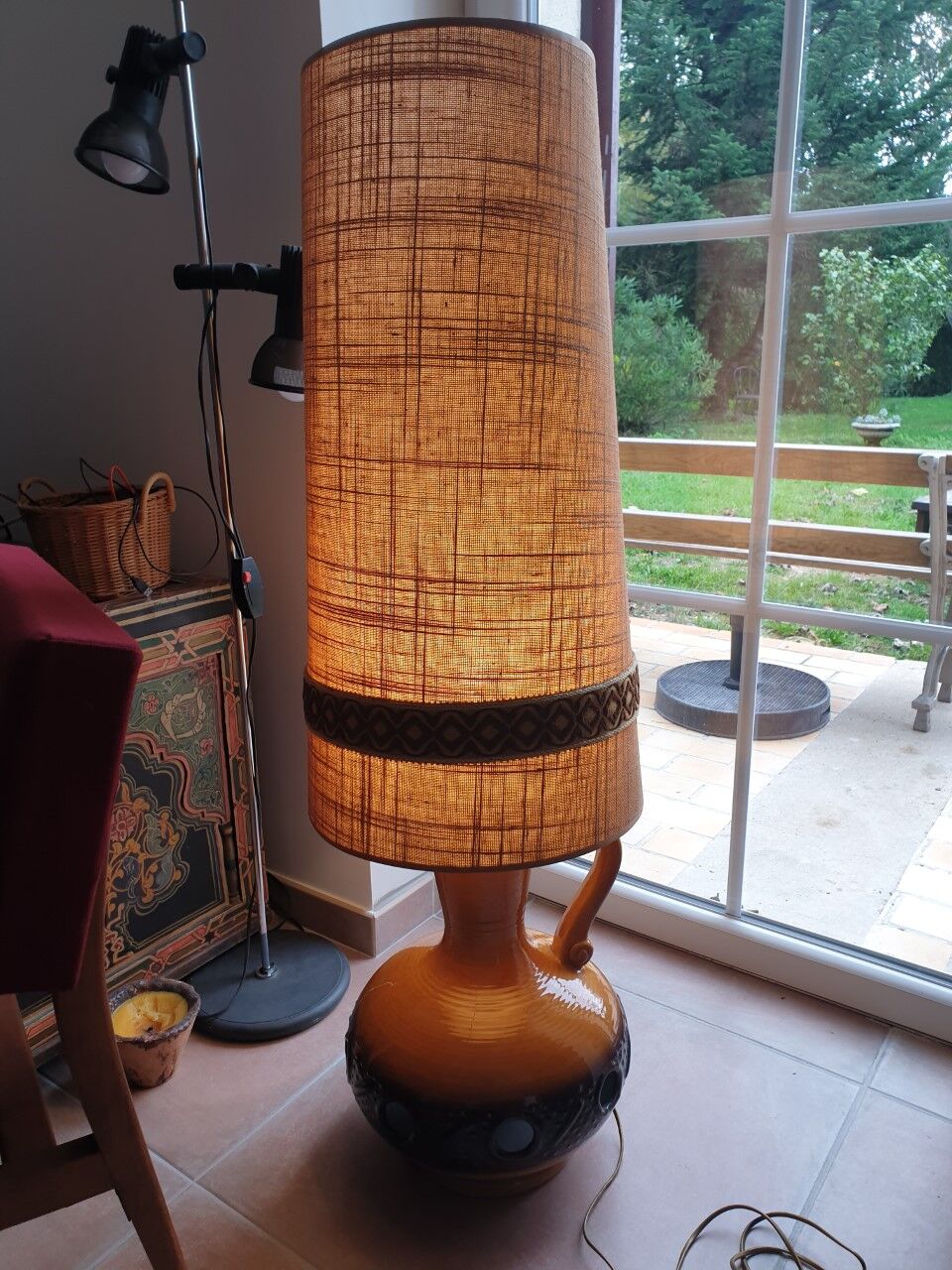 Ceramic floor lamp 70s