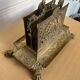 Period gilded brass mail rack