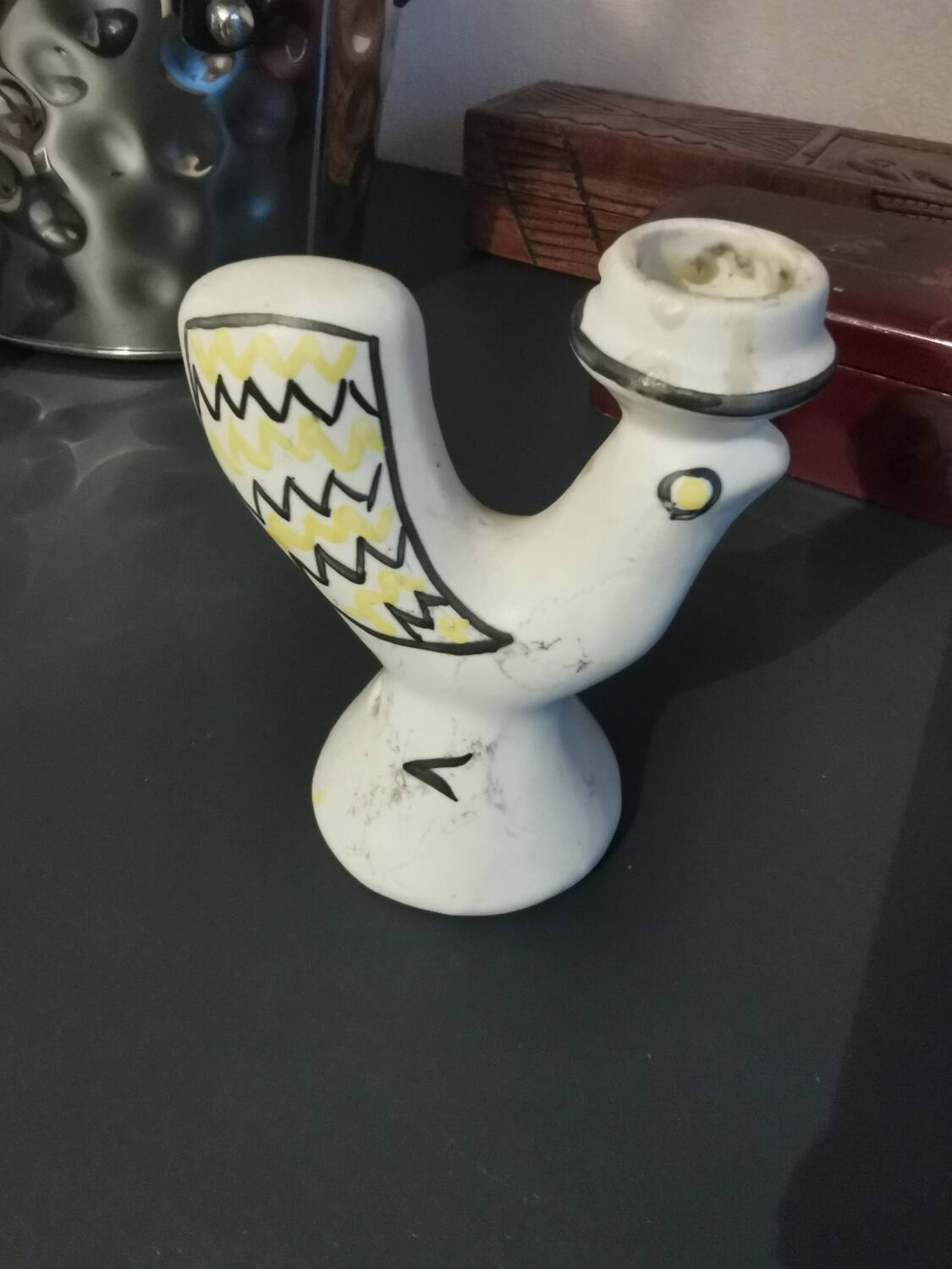 Rare jean de lespinasse ceramic lamp base