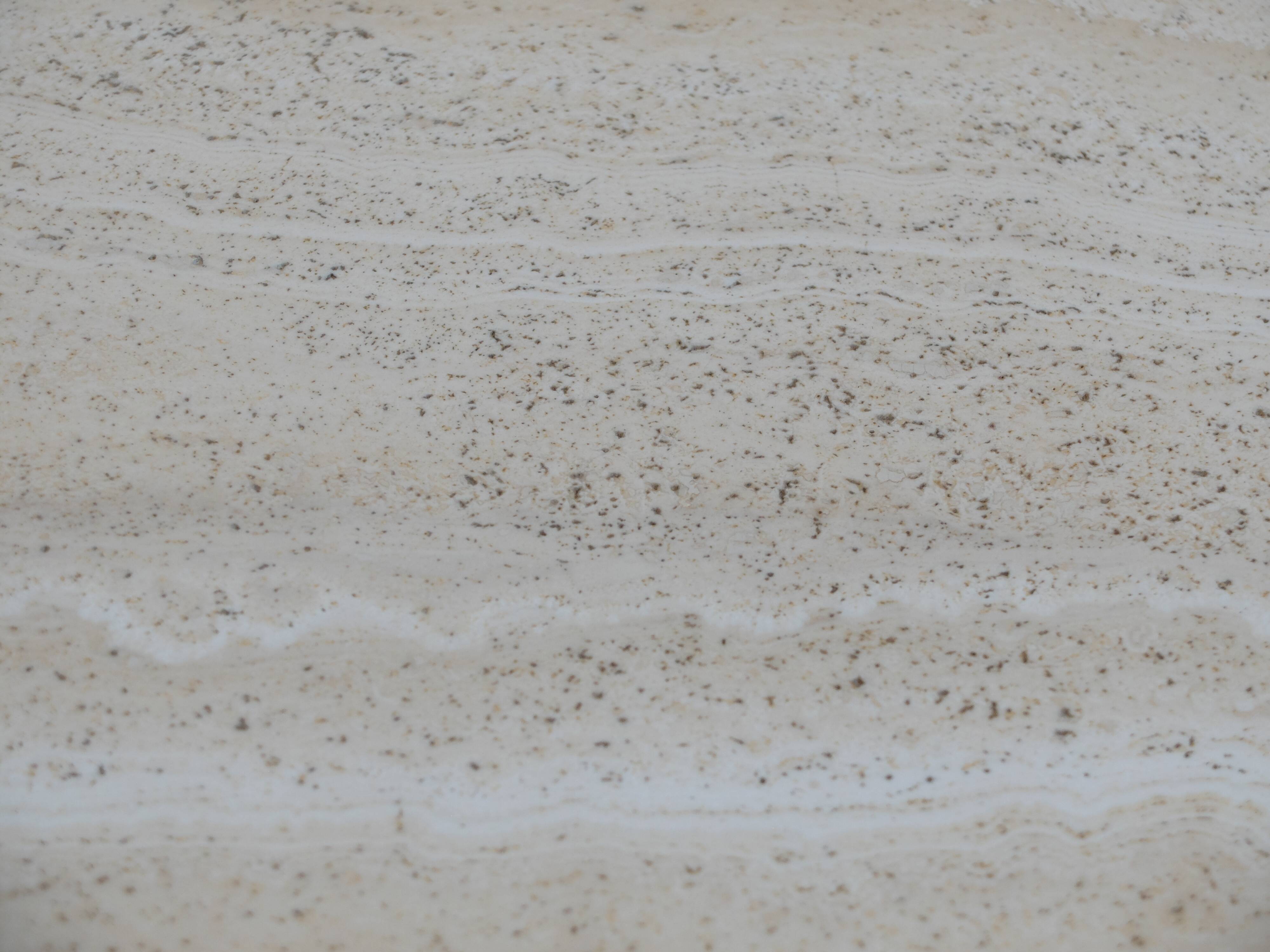 Chrome and travertine coffee table, Artelano France, 1980s.