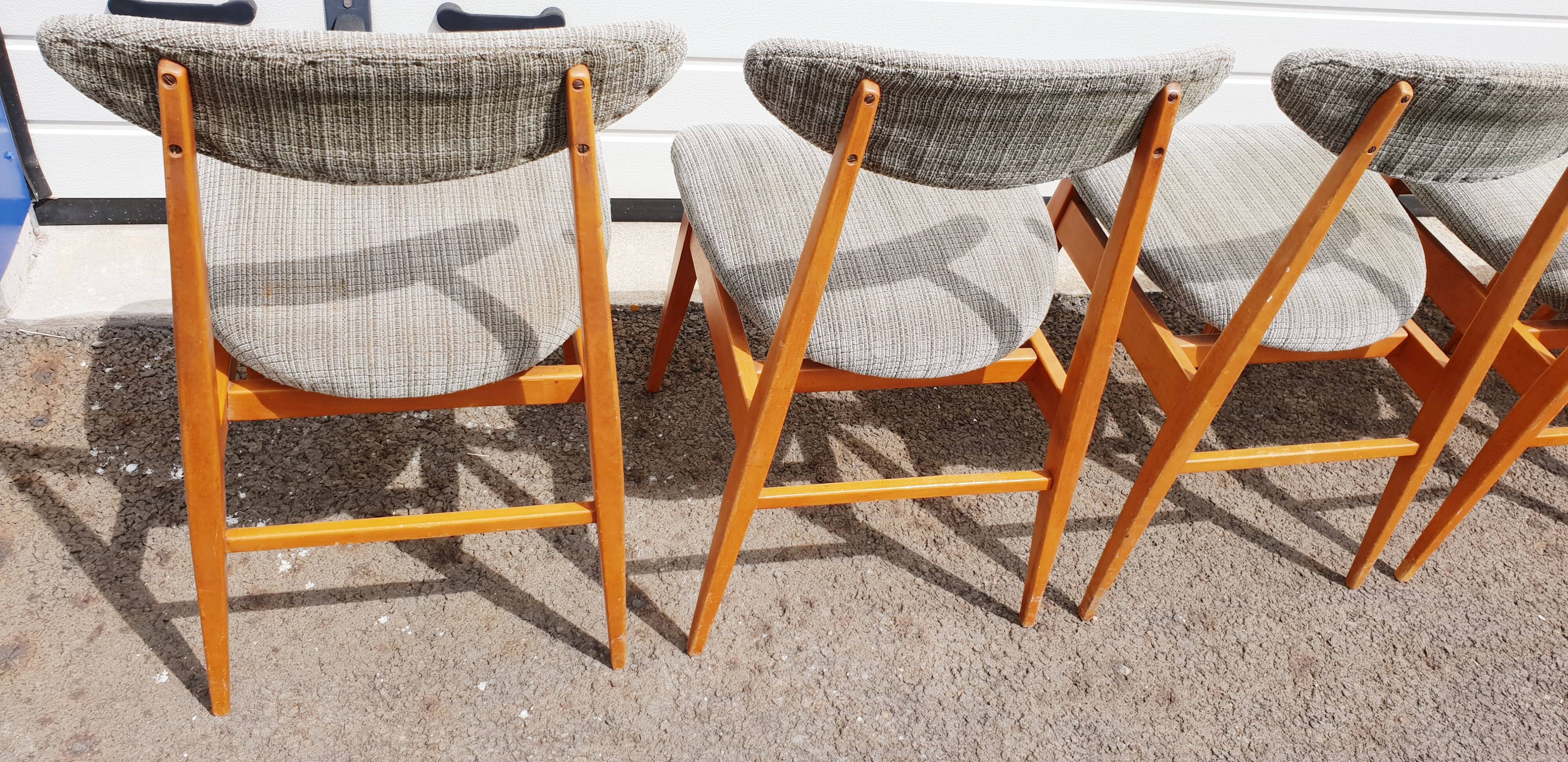 Lot of 5 scandinavian vintage chairs