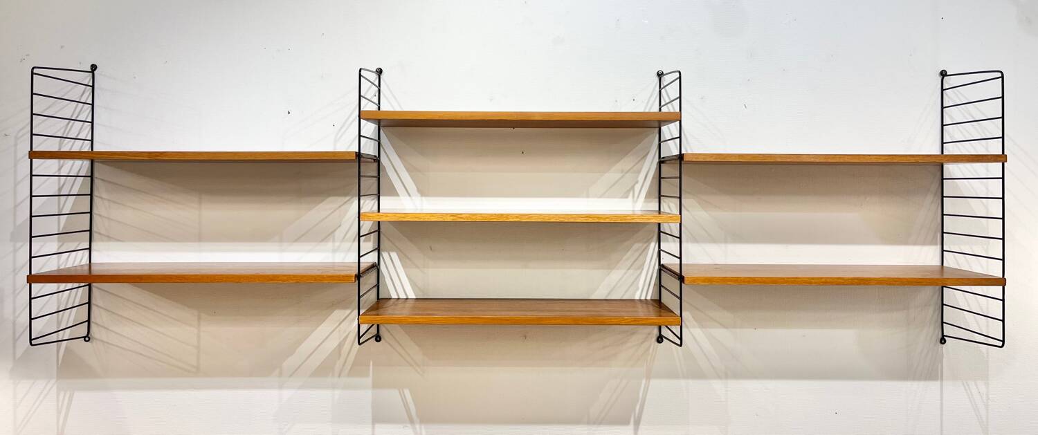 String wall shelves by Nisse Strinning, 1960's