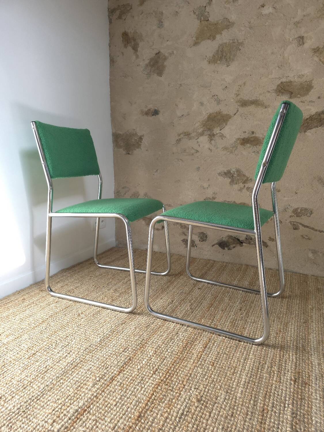2 chrome Bauhaus chairs