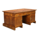 Antique Art Deco desk in walnut and walnut burl, 20th century