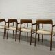 4 x fauteuils Niels Otto Møller / Modèle 56