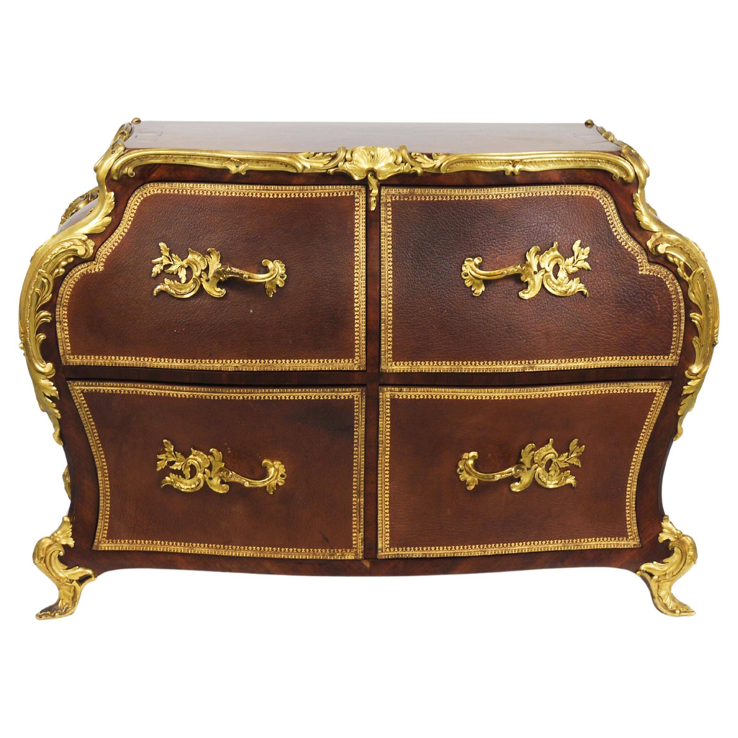 G. Durand Louis XV Bombe Commode, Marquetry, Gilt Bronze, 1880, Paris, France