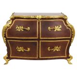 G. Durand Louis XV Bombe Commode, Marquetry, Gilt Bronze, 1880, Paris, France