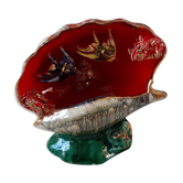 Vallauris ceramic shell lamp 70s